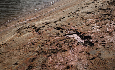 River bank with mud and water