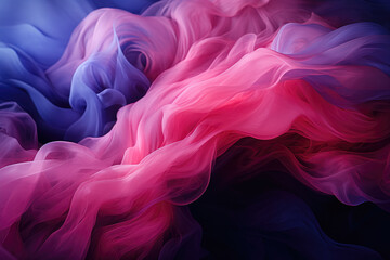 Obraz premium Luxurious pink and purple swirl texture background, featuring dark indigo net art with smokey elements, creating an abstract and captivating visual. Generative Ai.