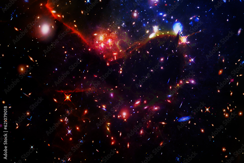Canvas Prints chaotic space background. the elements of this image furnished by nasa.