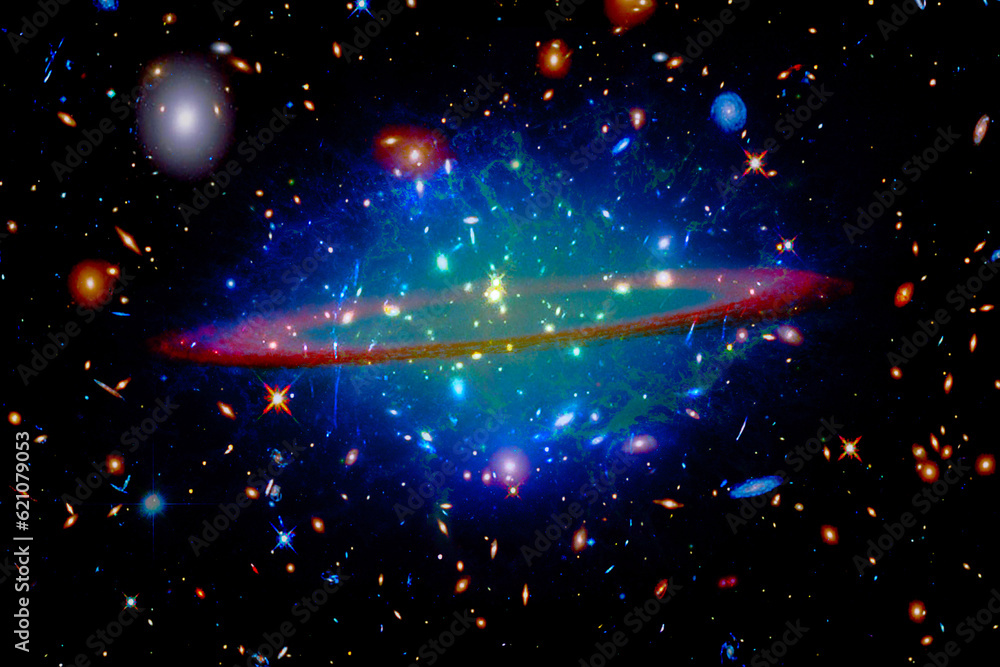 Canvas Prints chaotic space background. the elements of this image furnished by nasa.