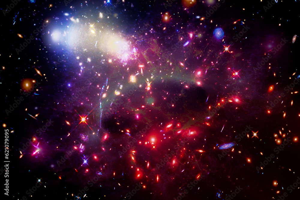 Canvas Prints chaotic space background. the elements of this image furnished by nasa.