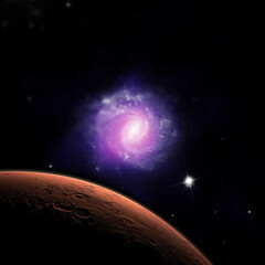 Red planet. The elements of this image furnished by NASA.