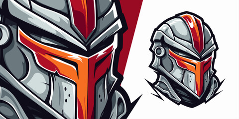 Knight Mascot Logo Design: Forge a Powerful Identity for Your Sport & Esport Team with a Modern Illustration Concept