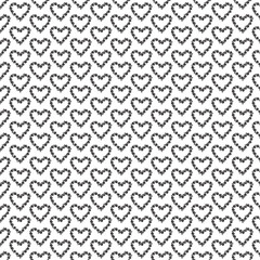 black and white seamless heart pattern