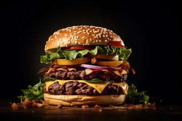 burger, food, generative ai 