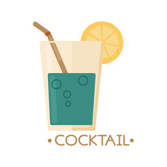 Cocktail icon clipart avatar logotype isolated vector illustration