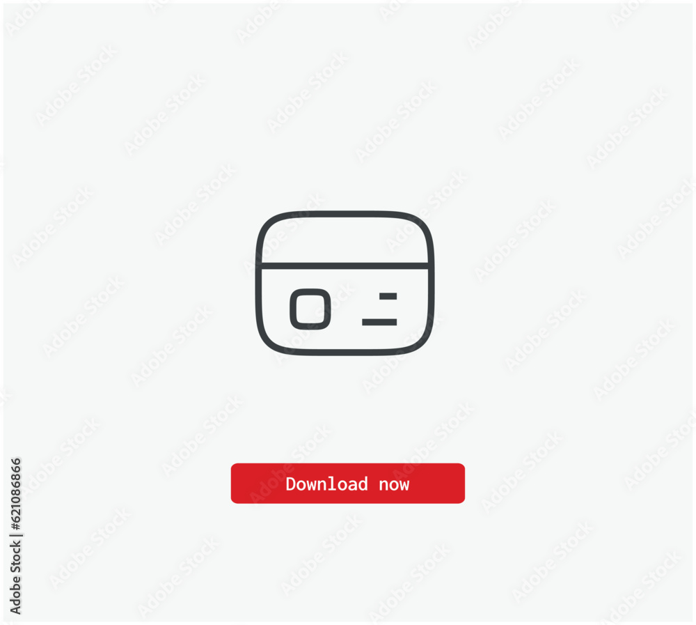 Poster business card vector icon. symbol in line art style for design, presentation, website or mobile apps
