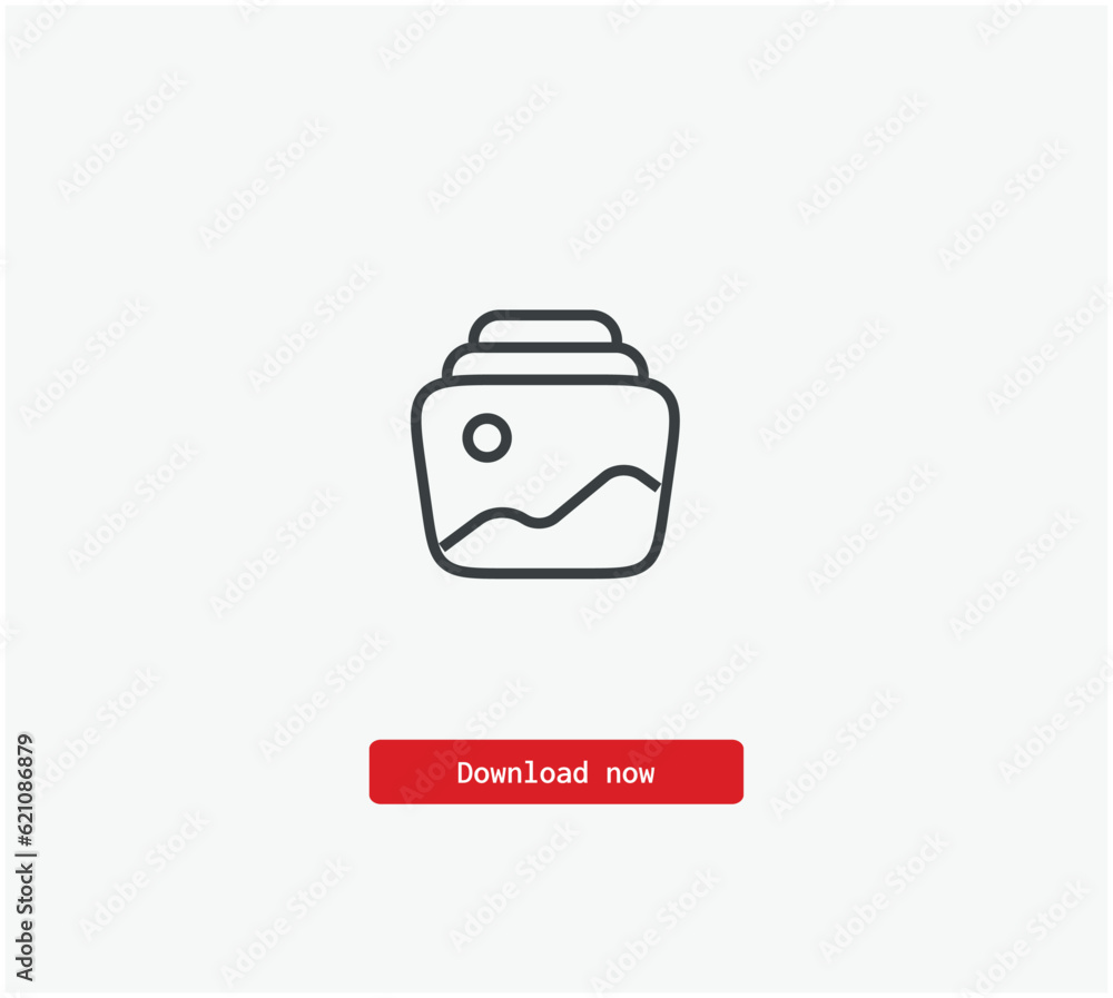 Poster gallery vector icon. symbol in line art style for design, presentation, website or mobile apps eleme