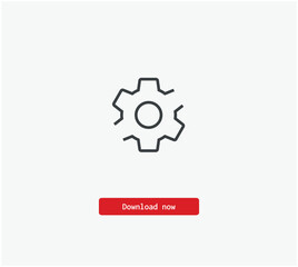 Setting vector icon. Symbol in Line Art Style for Design, Presentation, Website or Mobile Apps Elements, Logo. Pixel vector graphics - Vector