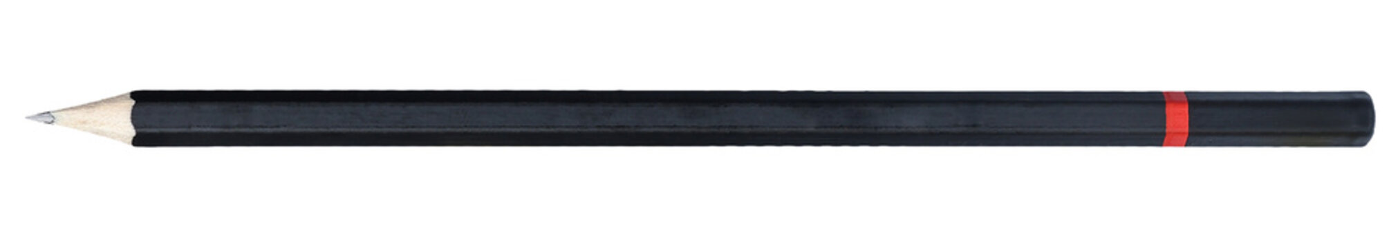 recommend clip art: Long Black wood pencil isolated clipping mask on white background.