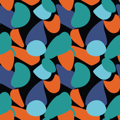 seamless vector pattern geometric organic shapes and forms textile fabric or ceramic tiles background