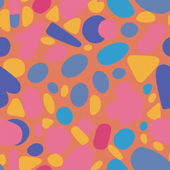 seamless vector pattern geometric organic shapes and forms textile fabric or ceramic tiles background