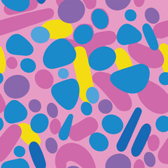 seamless vector pattern geometric organic shapes and forms textile fabric or ceramic tiles background