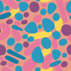 seamless vector pattern geometric organic shapes and forms textile fabric or ceramic tiles background