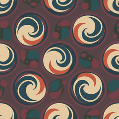 Naklejka premium seamless vector pattern geometric organic shapes and forms textile fabric or ceramic tiles background