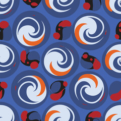 seamless vector pattern geometric organic shapes and forms textile fabric or ceramic tiles background