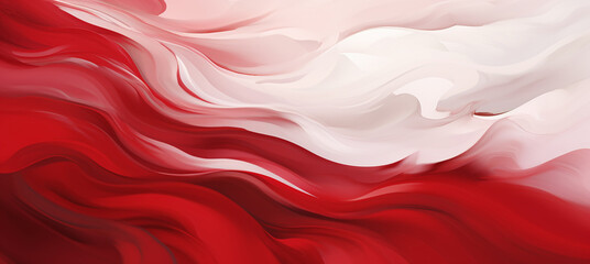 poland flag banner background, background, in the style of liquid emulsion printing. Generative AI - obrazy, fototapety, plakaty