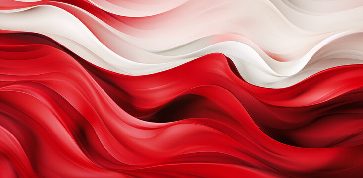 poland flag banner background, background, in the style of liquid emulsion printing. Generative AI