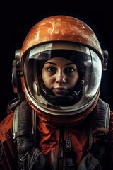 Portrait of Astronaut at spacewalk.