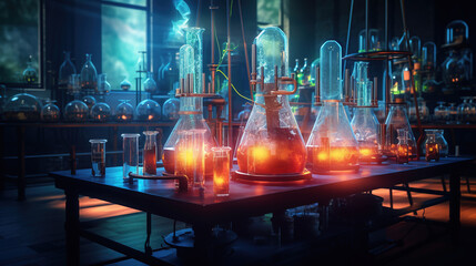 lab chemistry or science research and development concept.