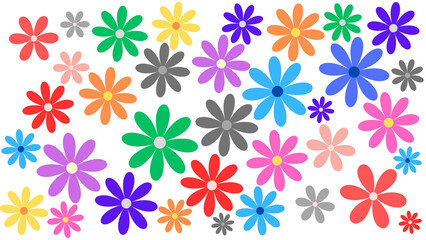 A field full of flowers - decorative background - nature in all its beauty - photo as background and pattern