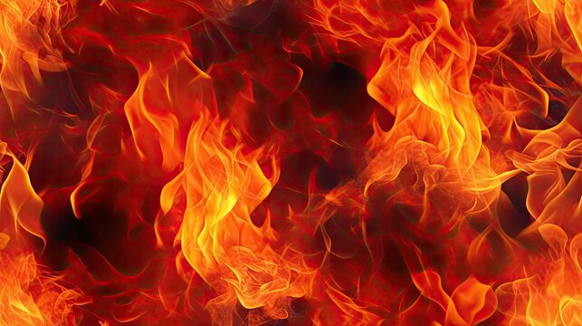 Image of a realistic solid flame burning. Fire background.