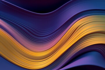 Abstract design embracing golden, purple, orange, and blue stripes, Generative AI