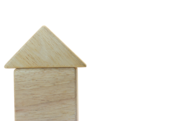 나무 목업으로 표현한 단독주택의 모양