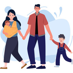 Fototapeta premium Unconditional Love: Parents and Children Icon