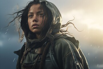 portrait of a person in a war scene