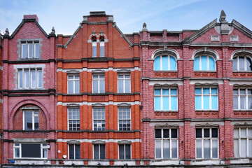 Old fashioned main street building facades