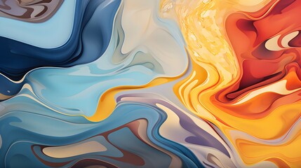 Abstract fluid backgrounds with flowing shapes 
 Generative AI