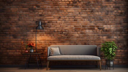 Brick backgrounds with textured brick walls Generative AI