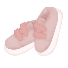 Cute kid shoes illustration