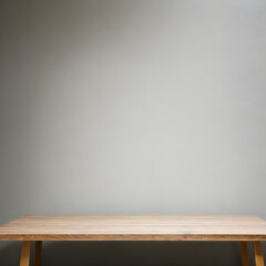 Naklejka premium close up table top, level view, painted wall backdrop, no items, shadows