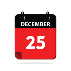 calender icon, 25 december icon with white background