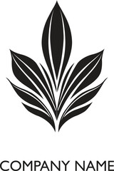 A Logo of Growing Leave Vector