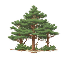 Pine Tree logo color vector