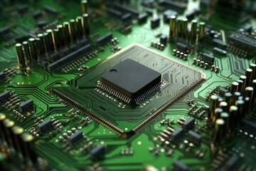 Obraz premium AI processor on a electronic circuit board