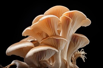 Professional food photography of oyster mushrooms