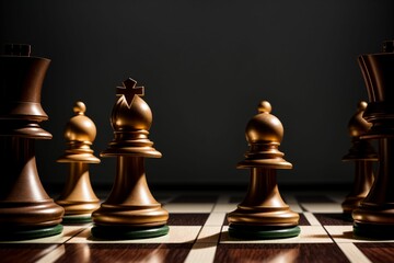 A chess piece moving into an epic battlefield