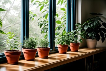 A classroom s window sill plants turning into a lush jungle