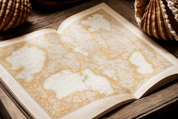 A parchment map of a hidden kingdom within a walnut shell