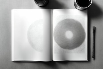 A pencil sketching a universe onto a blank page