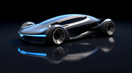 Futuristic self-driving sport car 