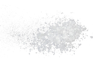 Ice Cubes explosion flying, crystal clear ice wave floating, fall down in air. Ice Brick crack cube is frozen water healthy thirsty. Black background Isolated high speed shutter, freeze stop motion