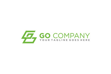 Go green waste recycle logo design icon symbol G initial letter