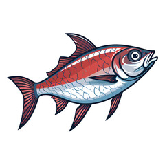 Mesmerizing Aquatic Art: Illustration Featuring the Fish Bleeding Heart Tetra