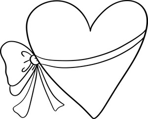 Hand Drawn Cute Cartoon Heart, Playful and Charming Doodle Art