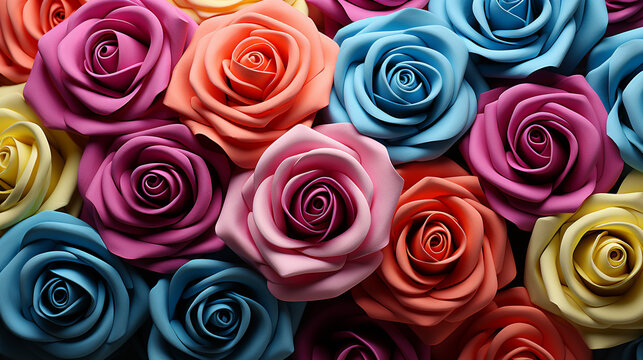 background of roses HD 8K wallpaper Stock Photographic Image